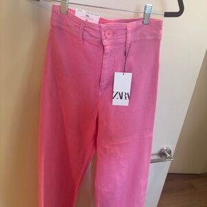 NEW WITH TAGS Zara Marine Straight Pant in Fuchia Size: 4